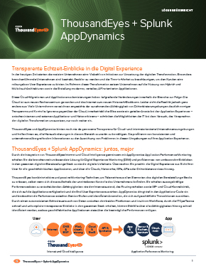 ThousandEyes + AppDynamics Solution Brief cover page